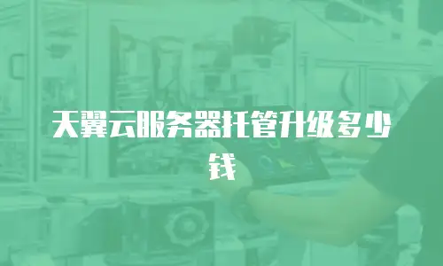 天翼云服务器托管升级多少钱