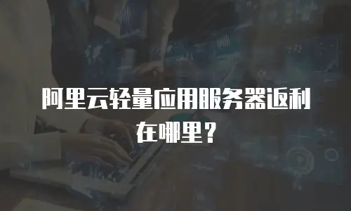 阿里云轻量应用服务器返利在哪里？