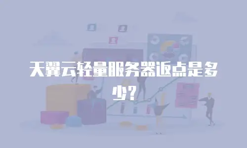 天翼云轻量服务器返点是多少？