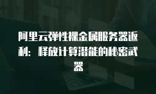 阿里云弹性裸金属服务器返利：释放计算潜能的秘密武器