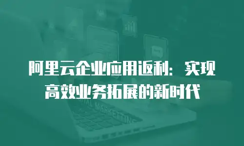 阿里云企业应用返利：实现高效业务拓展的新时代