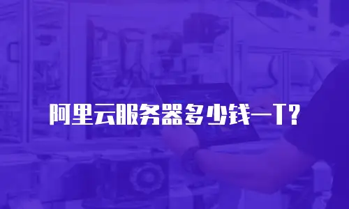 阿里云服务器多少钱一T？