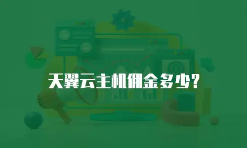 天翼云主机佣金多少？
