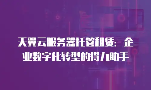 天翼云服务器托管租赁：企业数字化转型的得力助手