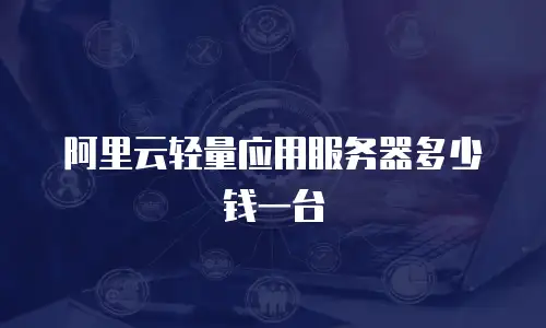 阿里云轻量应用服务器多少钱一台