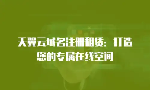 天翼云域名注册租赁：打造您的专属在线空间
