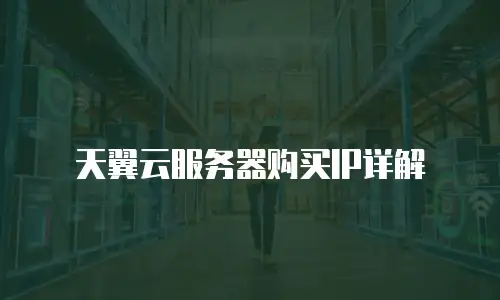 天翼云服务器购买IP详解