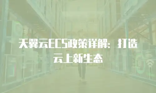 天翼云ECS政策详解：打造云上新生态