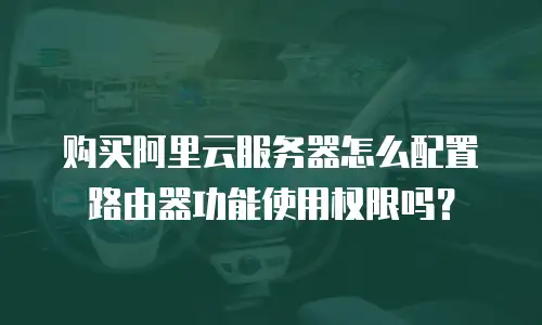 购买阿里云服务器怎么配置路由器功能使用权限吗？