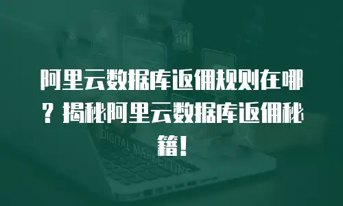 阿里云数据库返佣规则在哪？揭秘阿里云数据库返佣秘籍！