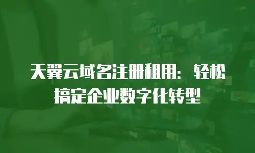天翼云域名注册租用：轻松搞定企业数字化转型