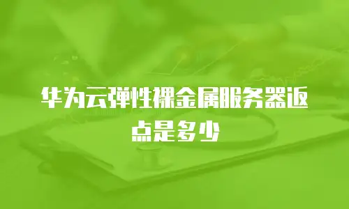 华为云弹性裸金属服务器返点是多少