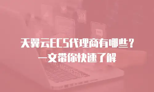 天翼云ECS代理商有哪些？一文带你快速了解
