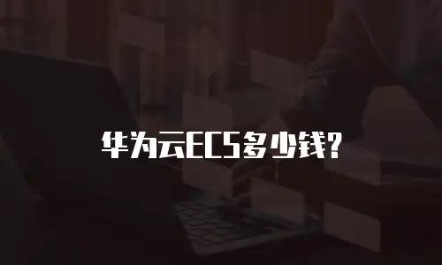 华为云ECS多少钱？