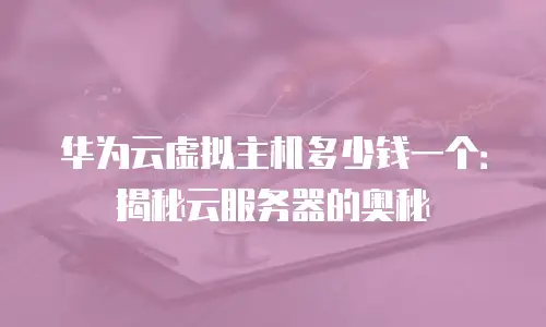 华为云虚拟主机多少钱一个：揭秘云服务器的奥秘
