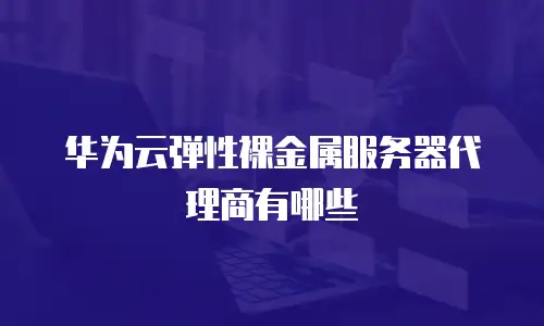 华为云弹性裸金属服务器代理商有哪些