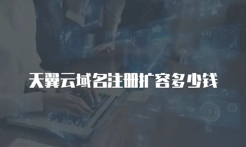 天翼云域名注册扩容多少钱