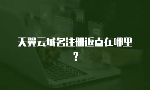 天翼云域名注册返点在哪里？
