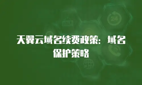 天翼云域名续费政策：域名保护策略