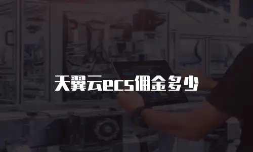 天翼云ecs佣金多少