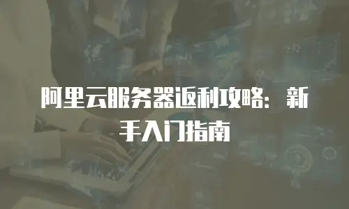 阿里云服务器返利攻略：新手入门指南