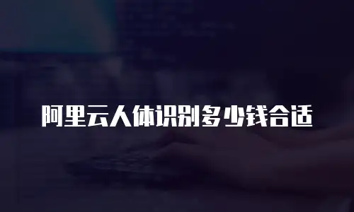 阿里云人体识别多少钱合适
