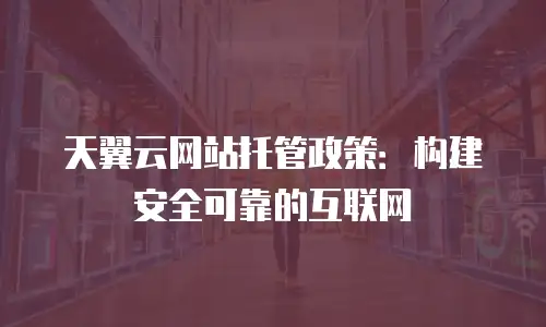天翼云网站托管政策：构建安全可靠的互联网