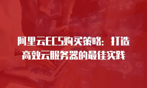阿里云ECS购买策略：打造高效云服务器的最佳实践