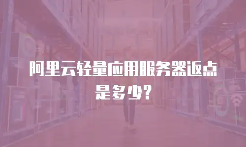 阿里云轻量应用服务器返点是多少？