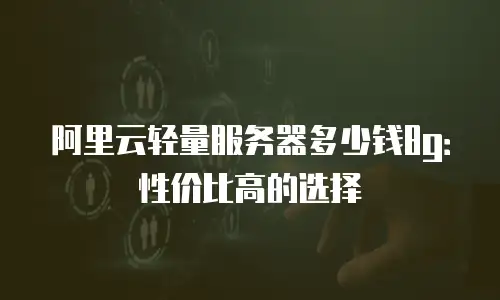 阿里云轻量服务器多少钱8g：性价比高的选择