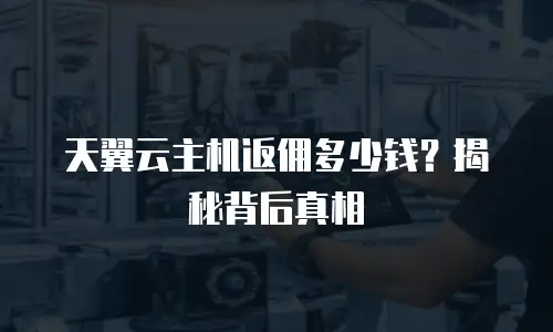 天翼云主机返佣多少钱？揭秘背后真相