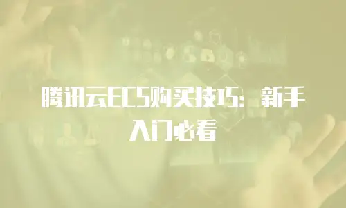 腾讯云ECS购买技巧：新手入门必看
