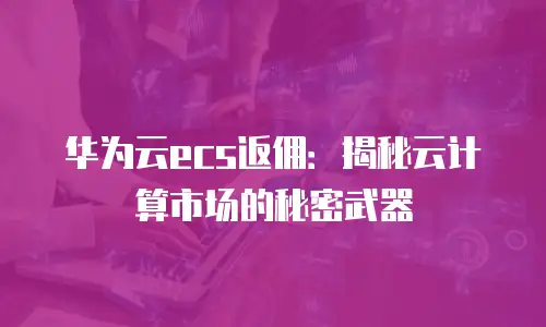 华为云ecs返佣：揭秘云计算市场的秘密武器