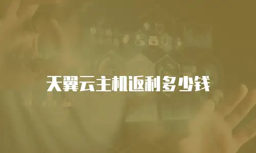 天翼云主机返利多少钱