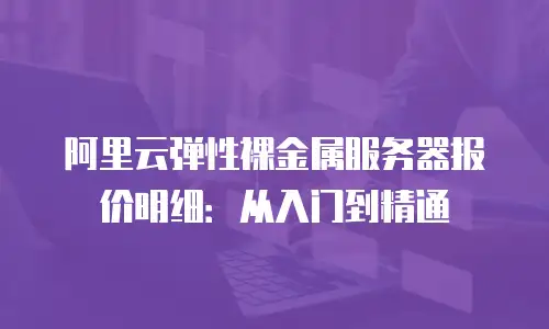 阿里云弹性裸金属服务器报价明细：从入门到精通