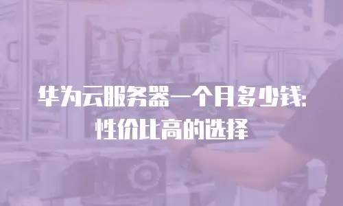 华为云服务器一个月多少钱：性价比高的选择
