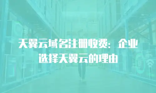 天翼云域名注册收费：企业选择天翼云的理由
