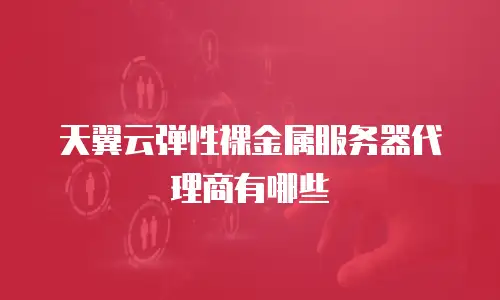 天翼云弹性裸金属服务器代理商有哪些