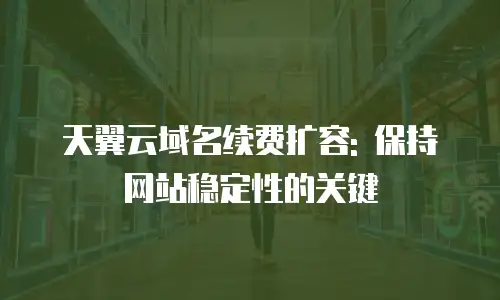 天翼云域名续费扩容: 保持网站稳定性的关键