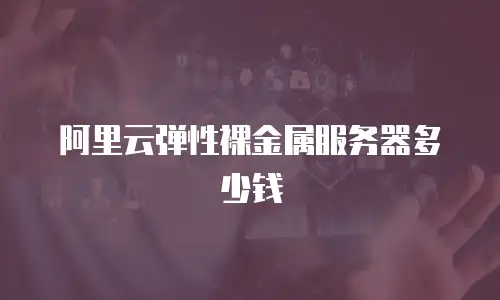 阿里云弹性裸金属服务器多少钱
