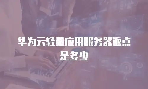 华为云轻量应用服务器返点是多少