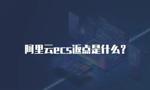 阿里云ecs返点是什么？