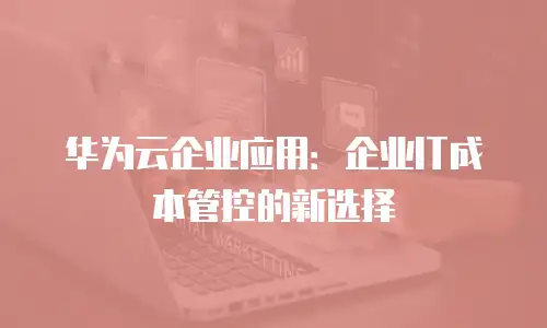 华为云企业应用：企业IT成本管控的新选择