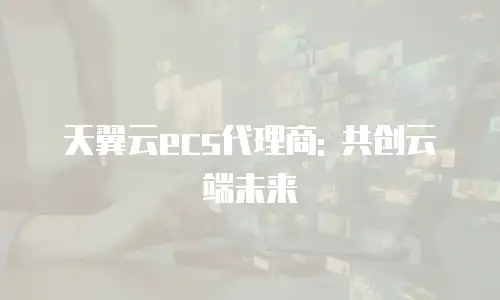 天翼云ecs代理商: 共创云端未来