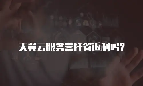 天翼云服务器托管返利吗？
