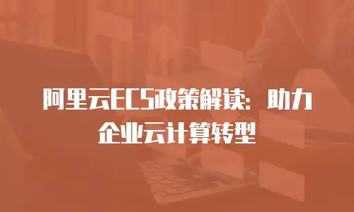 阿里云ECS政策解读：助力企业云计算转型