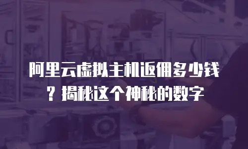 阿里云虚拟主机返佣多少钱？揭秘这个神秘的数字