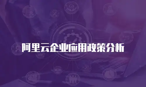 阿里云企业应用政策分析