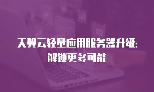 天翼云轻量应用服务器升级：解锁更多可能