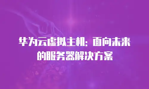 华为云虚拟主机: 面向未来的服务器解决方案